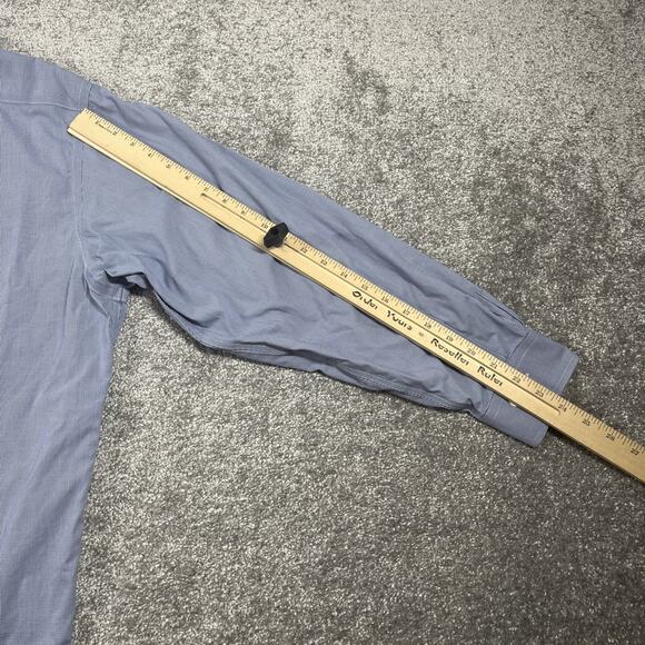 Brooks Brothers Dress Shirt Mens 17 4 5 Non Iron Button Down Cotton Blue - Picture 11 of 12